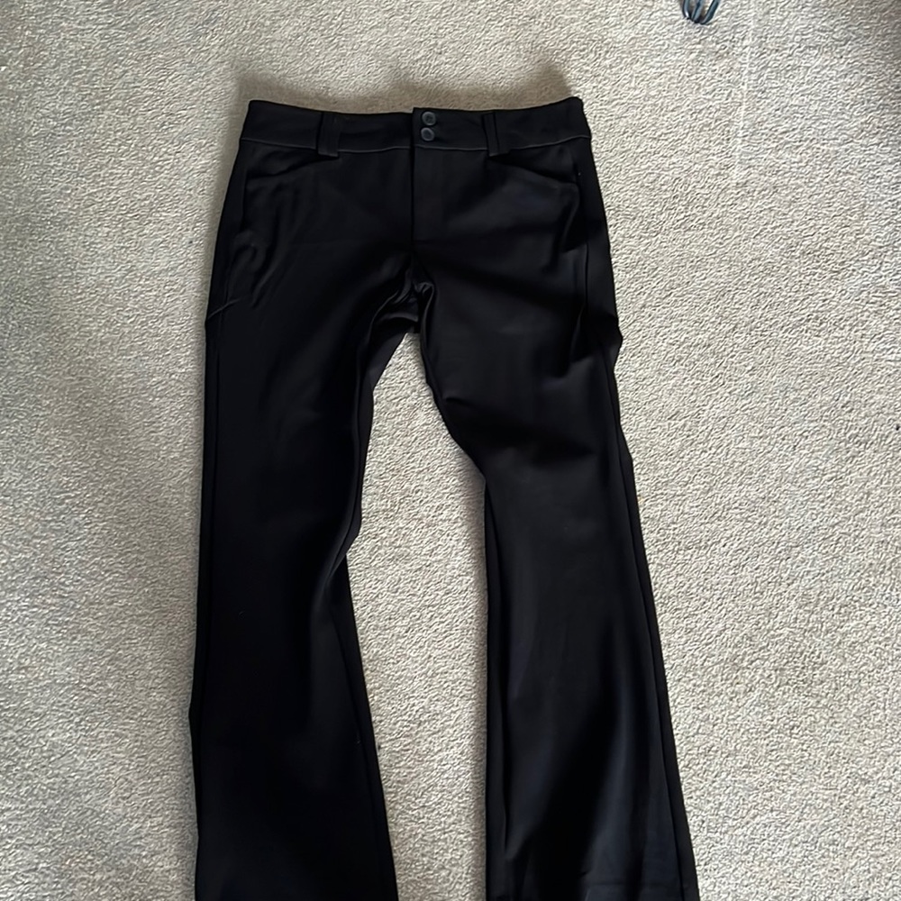 Torrid black flare leg stretch black dress pants. Plus size 12 R